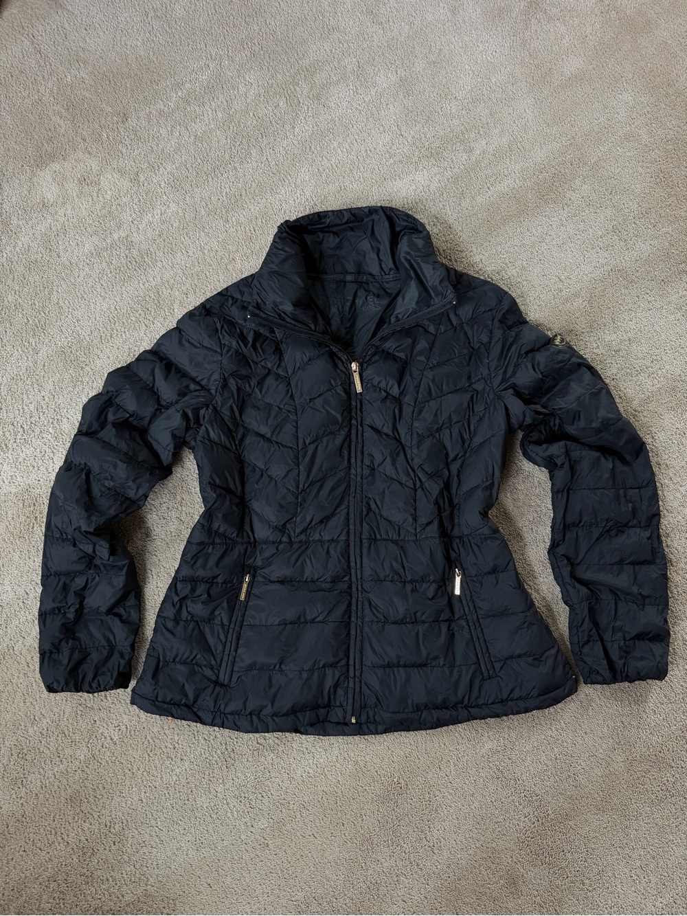 Michael Kors Black Quilted Packable Puffer Jacket